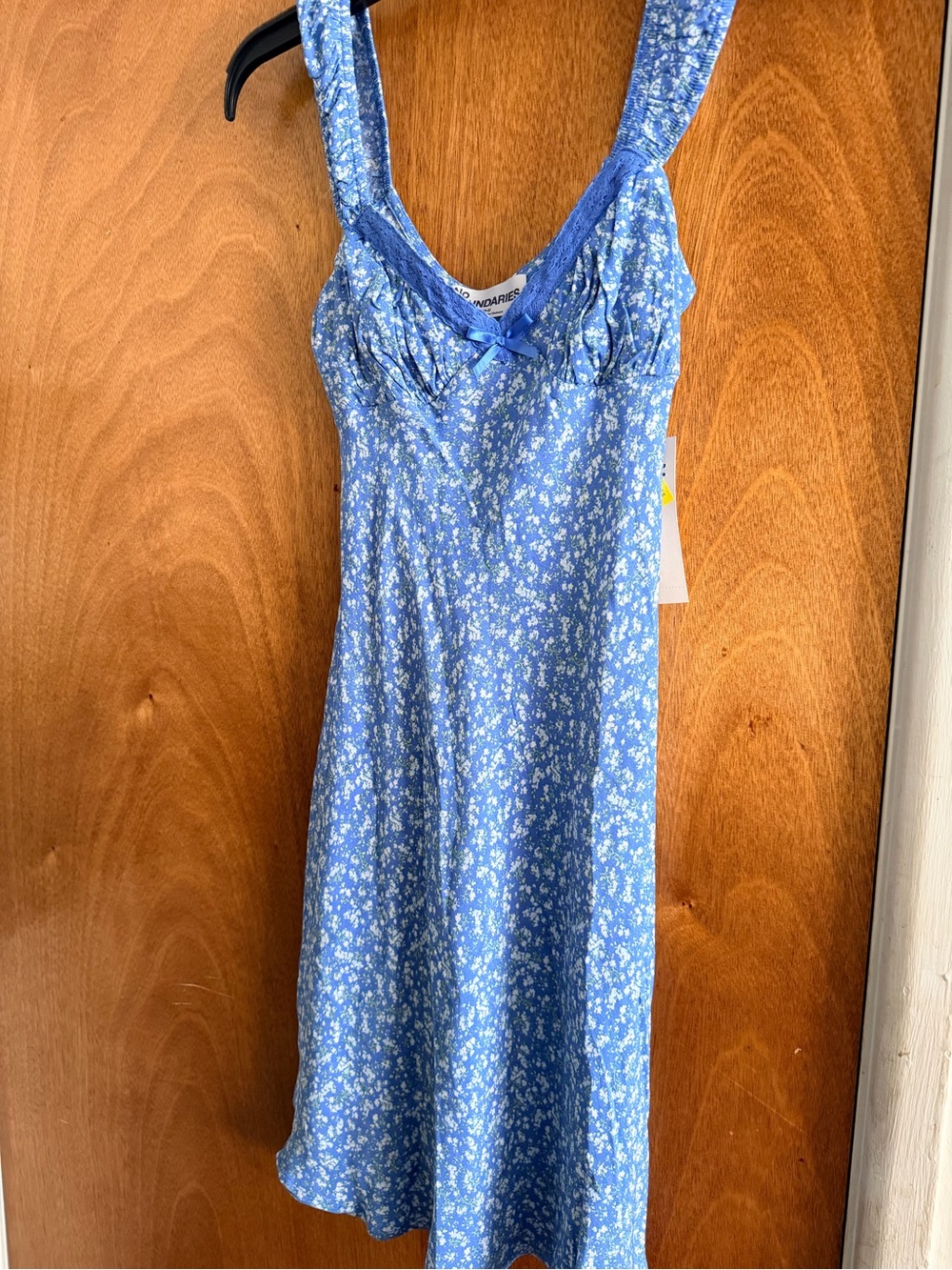 No Boundaries Blue Floral Slip Dress